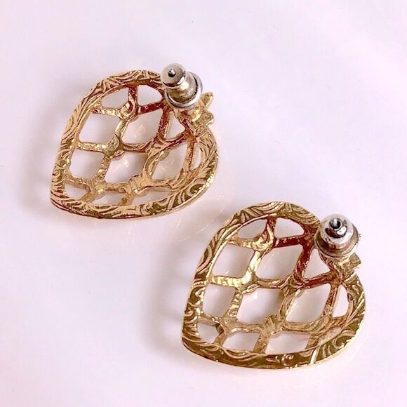 Florentine Style Earrings CZ - Picture 4 of 4